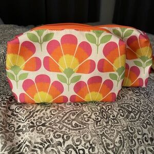 Clinique Orange, Pink, Yellow Design Cosmetic Bag New